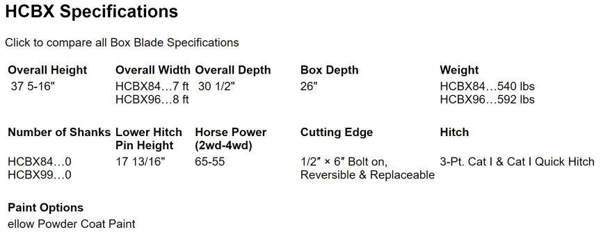 hcbx product data